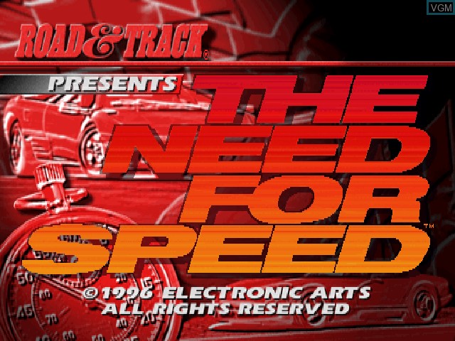 Image de l'ecran titre du jeu Need for Speed, The sur Sony Playstation