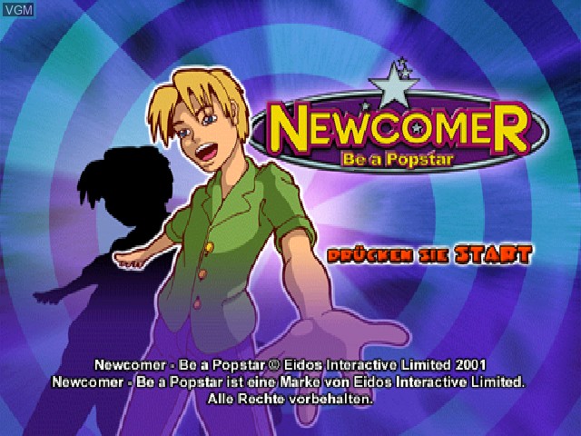 Image de l'ecran titre du jeu Newcomer - Be A Popstar sur Sony Playstation