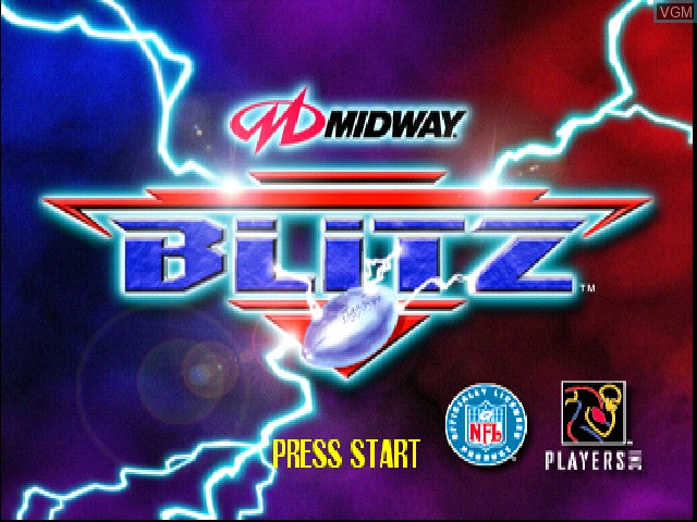 Image de l'ecran titre du jeu NFL Blitz sur Sony Playstation