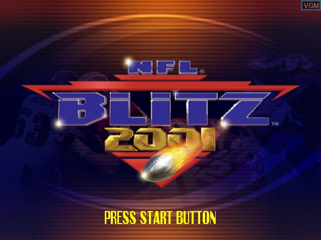 Image de l'ecran titre du jeu NFL Blitz 2001 sur Sony Playstation