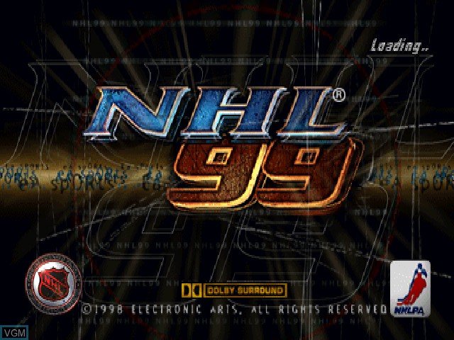 Image de l'ecran titre du jeu NHL 99 sur Sony Playstation