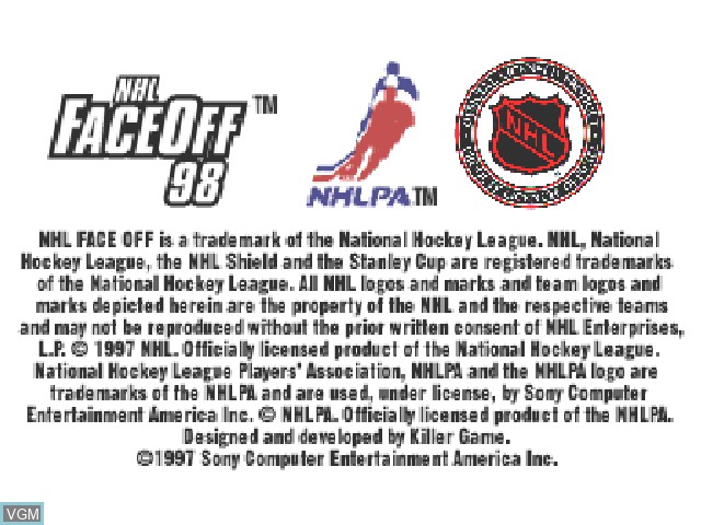 Image de l'ecran titre du jeu NHL FaceOff 98 sur Sony Playstation