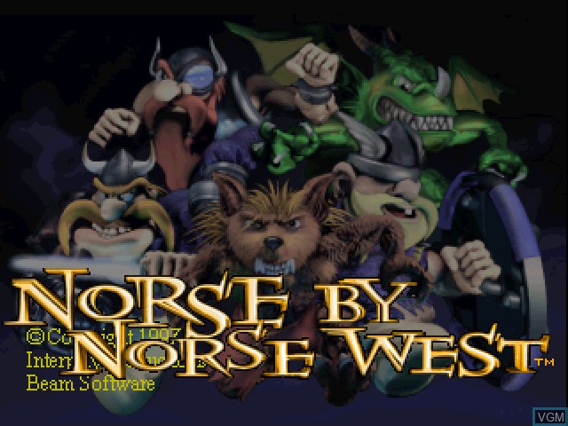 Image de l'ecran titre du jeu Norse by Norsewest - The Return of the Lost Vikings sur Sony Playstation