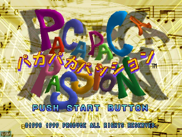 Image de l'ecran titre du jeu Pacapaca Passion sur Sony Playstation