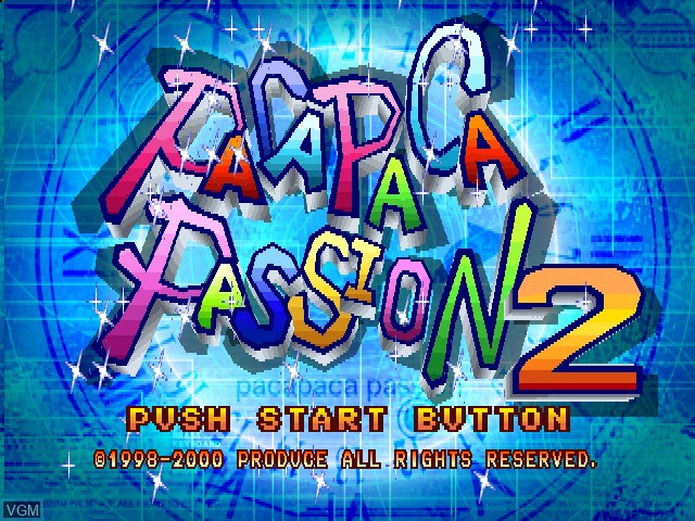 Image de l'ecran titre du jeu Pacapaca Passion 2 sur Sony Playstation
