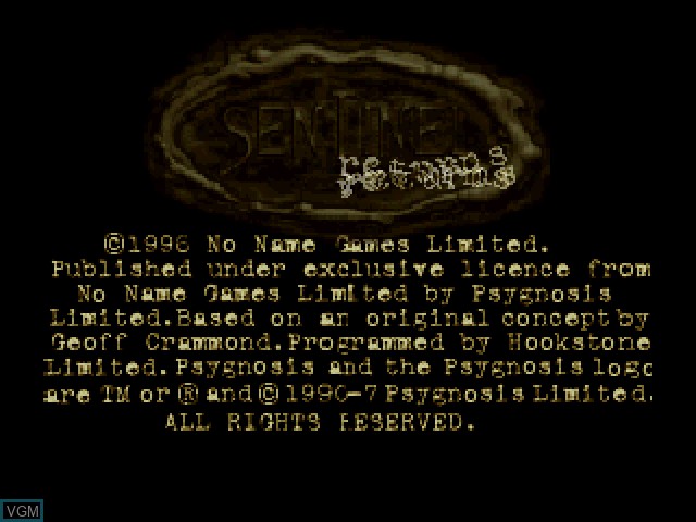Image de l'ecran titre du jeu Sentinel Returns sur Sony Playstation