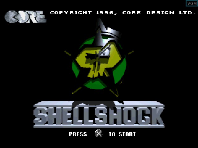 Image de l'ecran titre du jeu Shellshock sur Sony Playstation