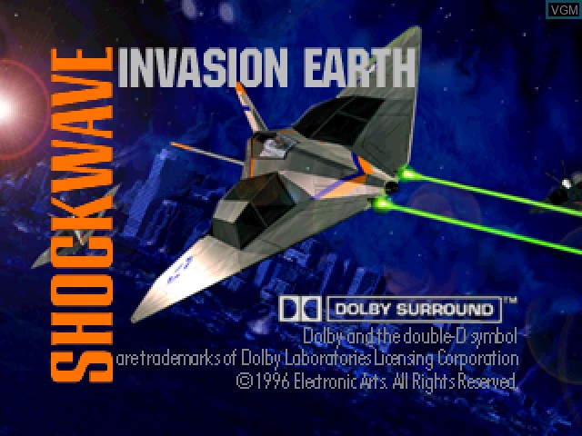 Image de l'ecran titre du jeu Shock Wave sur Sony Playstation