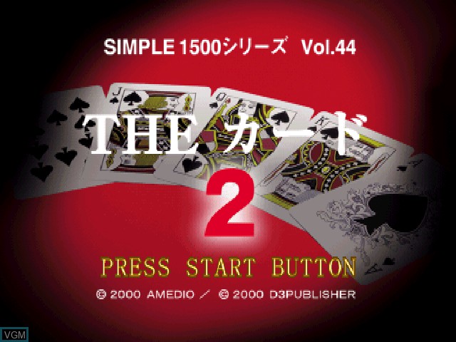 Image de l'ecran titre du jeu Simple 1500 Series Vol. 44 - The Card 2 sur Sony Playstation