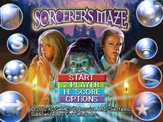 Image de l'ecran titre du jeu Sorcerer's Maze sur Sony Playstation