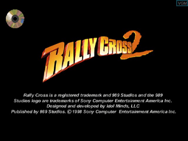 Image de l'ecran titre du jeu Rally Cross 2 sur Sony Playstation
