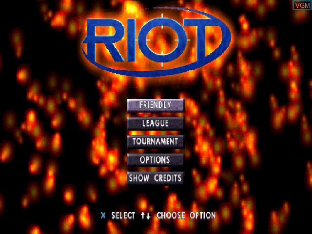 Image de l'ecran titre du jeu Riot sur Sony Playstation