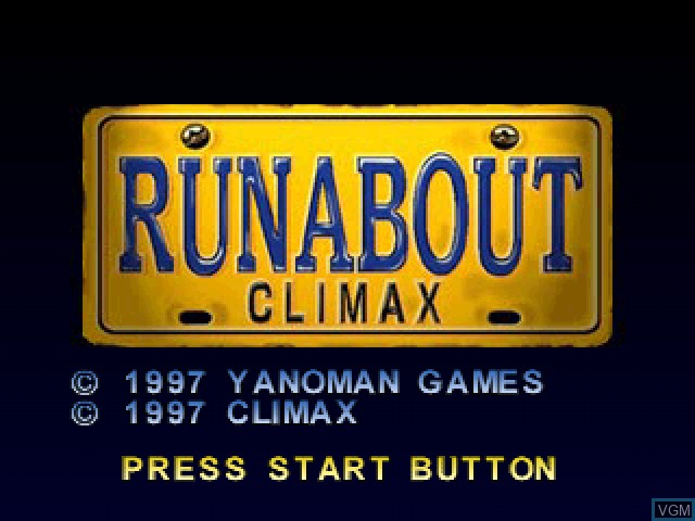 Image de l'ecran titre du jeu Runabout sur Sony Playstation
