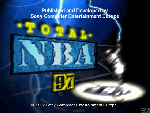 Image de l'ecran titre du jeu Total NBA '97 sur Sony Playstation