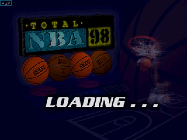 Image de l'ecran titre du jeu Total NBA 98 sur Sony Playstation