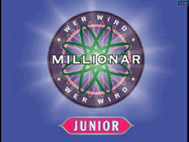 Image de l'ecran titre du jeu Wer wird Millionaer - Junior sur Sony Playstation