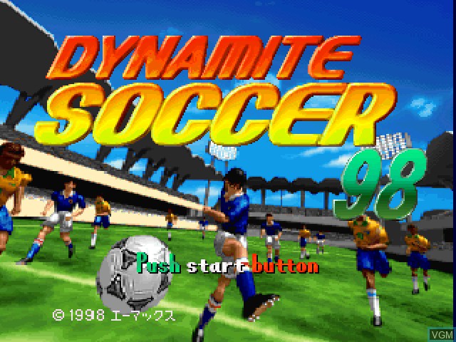 Image de l'ecran titre du jeu Dynamite Soccer 98 sur Sony Playstation