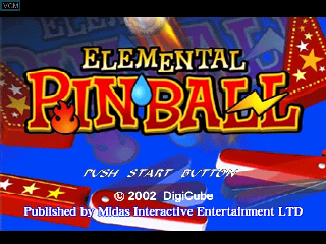 Image de l'ecran titre du jeu Elemental Pinball sur Sony Playstation
