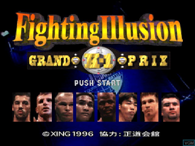 Image de l'ecran titre du jeu Fighting Illusion - K-1 Grand Prix sur Sony Playstation