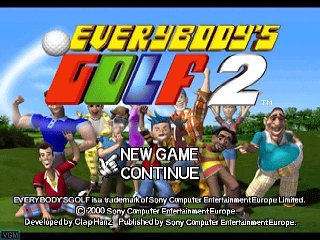 Image de l'ecran titre du jeu Everybody's Golf 2 sur Sony Playstation
