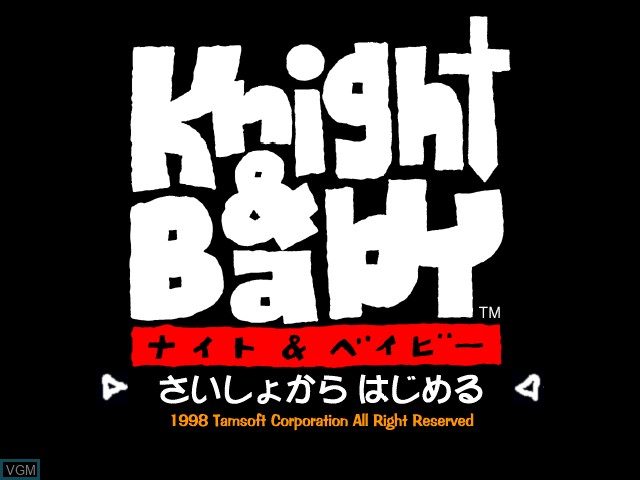 Image de l'ecran titre du jeu Knight and Baby sur Sony Playstation