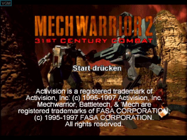 Image de l'ecran titre du jeu MechWarrior 2 - Kampfspiel des 31. Jahrhunderts sur Sony Playstation