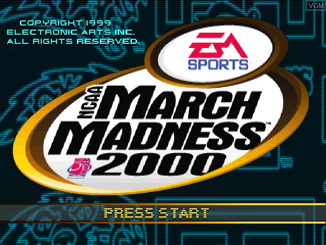 Image de l'ecran titre du jeu NCAA March Madness 2000 sur Sony Playstation