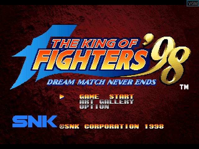 Image de l'ecran titre du jeu King of Fighters '98, The - Dream Match Never Ends sur Sony Playstation