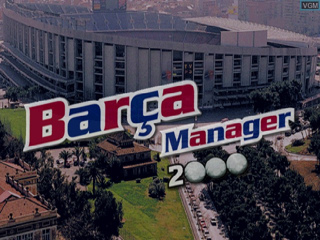 Image de l'ecran titre du jeu Barca Manager 2000 sur Sony Playstation