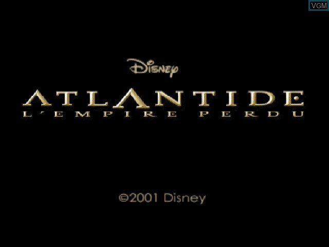 Image de l'ecran titre du jeu Atlantide - L'Empire Perdu sur Sony Playstation