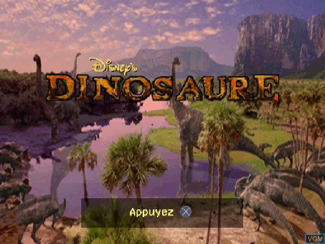 Image de l'ecran titre du jeu Dinosaure sur Sony Playstation