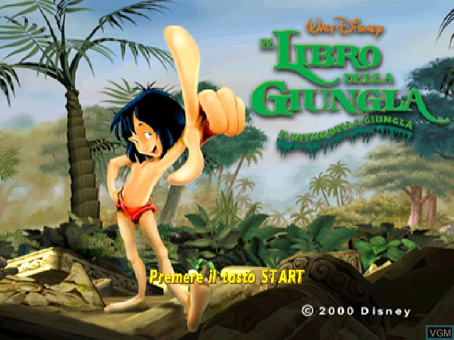 Image de l'ecran titre du jeu Libro della Giungla, Il sur Sony Playstation