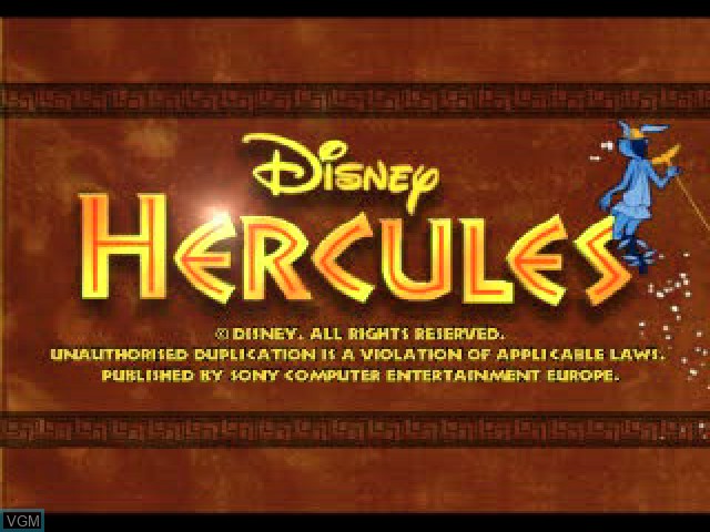 Image de l'ecran titre du jeu Disney Juego de Accion Disney Presenta Hercules sur Sony Playstation