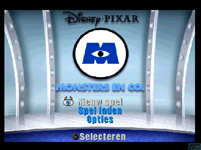 Image de l'ecran titre du jeu Monsters en Co. - Schrik Eiland sur Sony Playstation