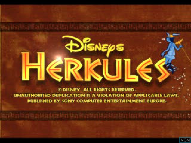 Image de l'ecran titre du jeu Disney's Action Spel med Herkules sur Sony Playstation