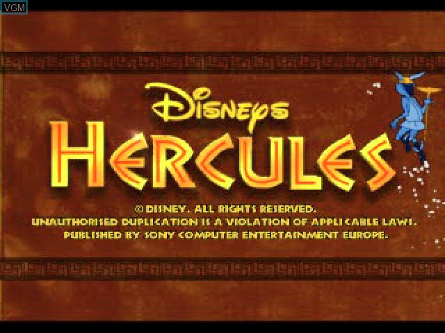 Image de l'ecran titre du jeu Disneys Hercules Action-Spiel sur Sony Playstation