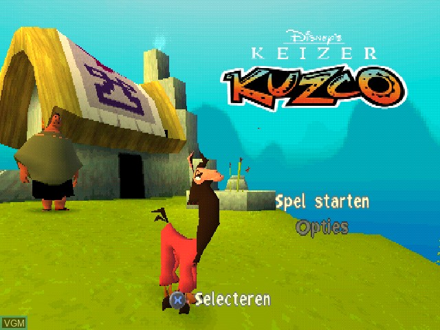 Image de l'ecran titre du jeu Keizer Kuzco sur Sony Playstation