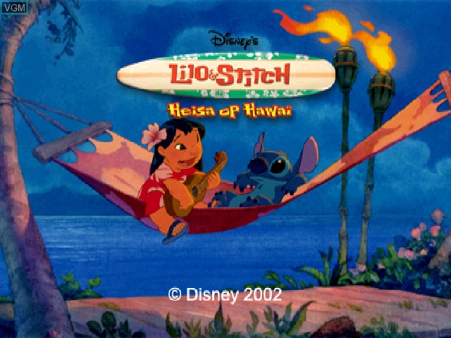 Image de l'ecran titre du jeu Lilo & Stitch - Heisa op Hawai sur Sony Playstation