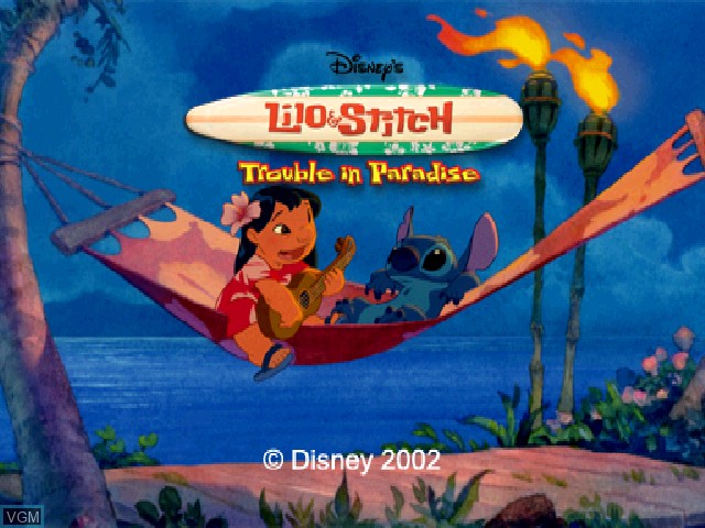 Image de l'ecran titre du jeu Lilo & Stitch - Trouble in Paradise sur Sony Playstation