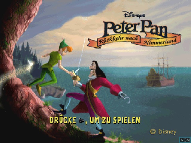 Image de l'ecran titre du jeu Peter Pan - Rueckkehr nach Nimmerland sur Sony Playstation