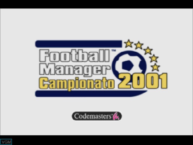 Image de l'ecran titre du jeu Football Manager Campionato 2001 sur Sony Playstation