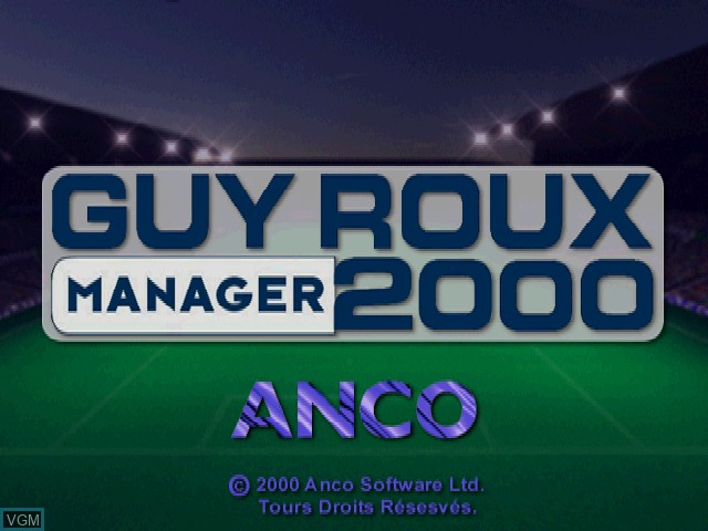 Image de l'ecran titre du jeu Guy Roux Manager 2000 sur Sony Playstation