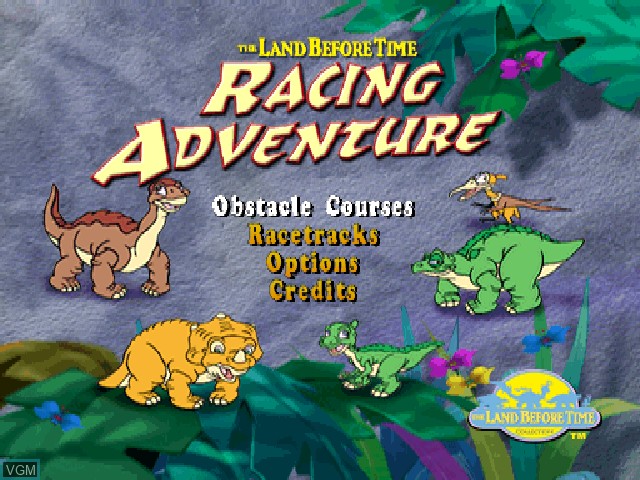 Image de l'ecran titre du jeu Land Before Time, The - Racing Adventure sur Sony Playstation