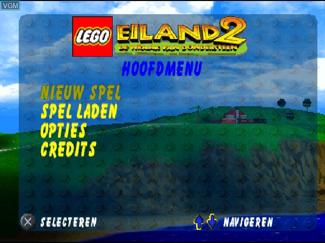 Image de l'ecran titre du jeu LEGO Eiland 2 - De Wraak van Dondersteen sur Sony Playstation