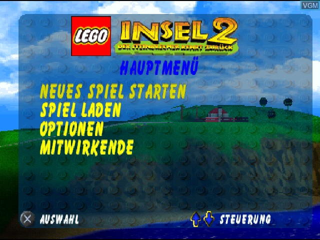 Image de l'ecran titre du jeu LEGO Insel 2 - Der Steinbrecher kehrt Zurueck sur Sony Playstation