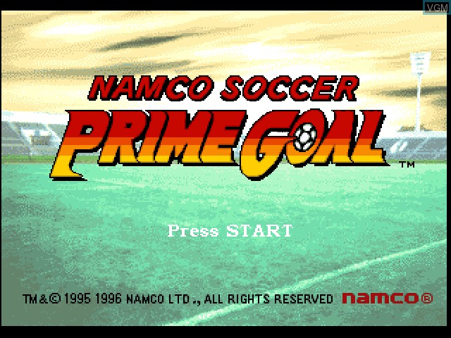 Image de l'ecran titre du jeu Namco Soccer Prime Goal sur Sony Playstation