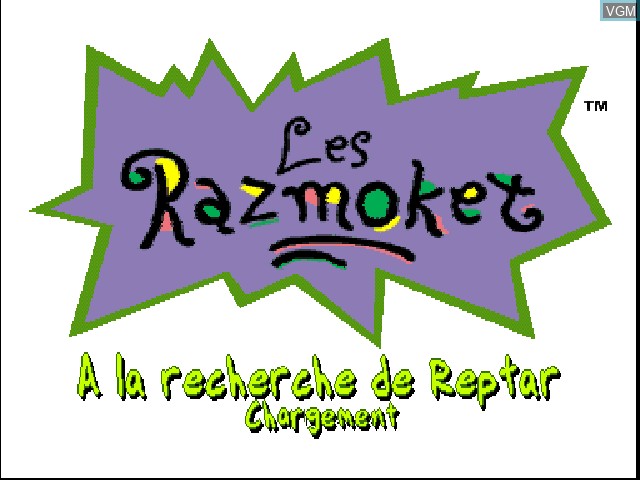 Image de l'ecran titre du jeu Razmoket, Les - À la Recherche de Reptar sur Sony Playstation