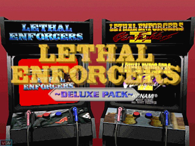 Image de l'ecran titre du jeu Lethal Enforcers Deluxe Pack sur Sony Playstation