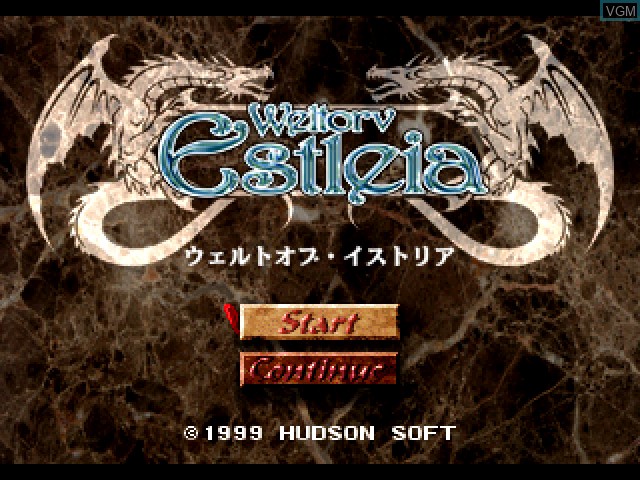 Image de l'ecran titre du jeu Weltorv Estleia sur Sony Playstation