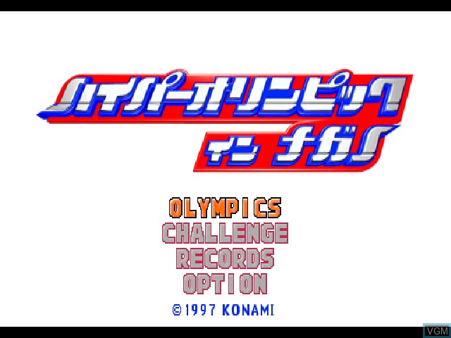 Image de l'ecran titre du jeu Hyper Olympic in Nagano sur Sony Playstation